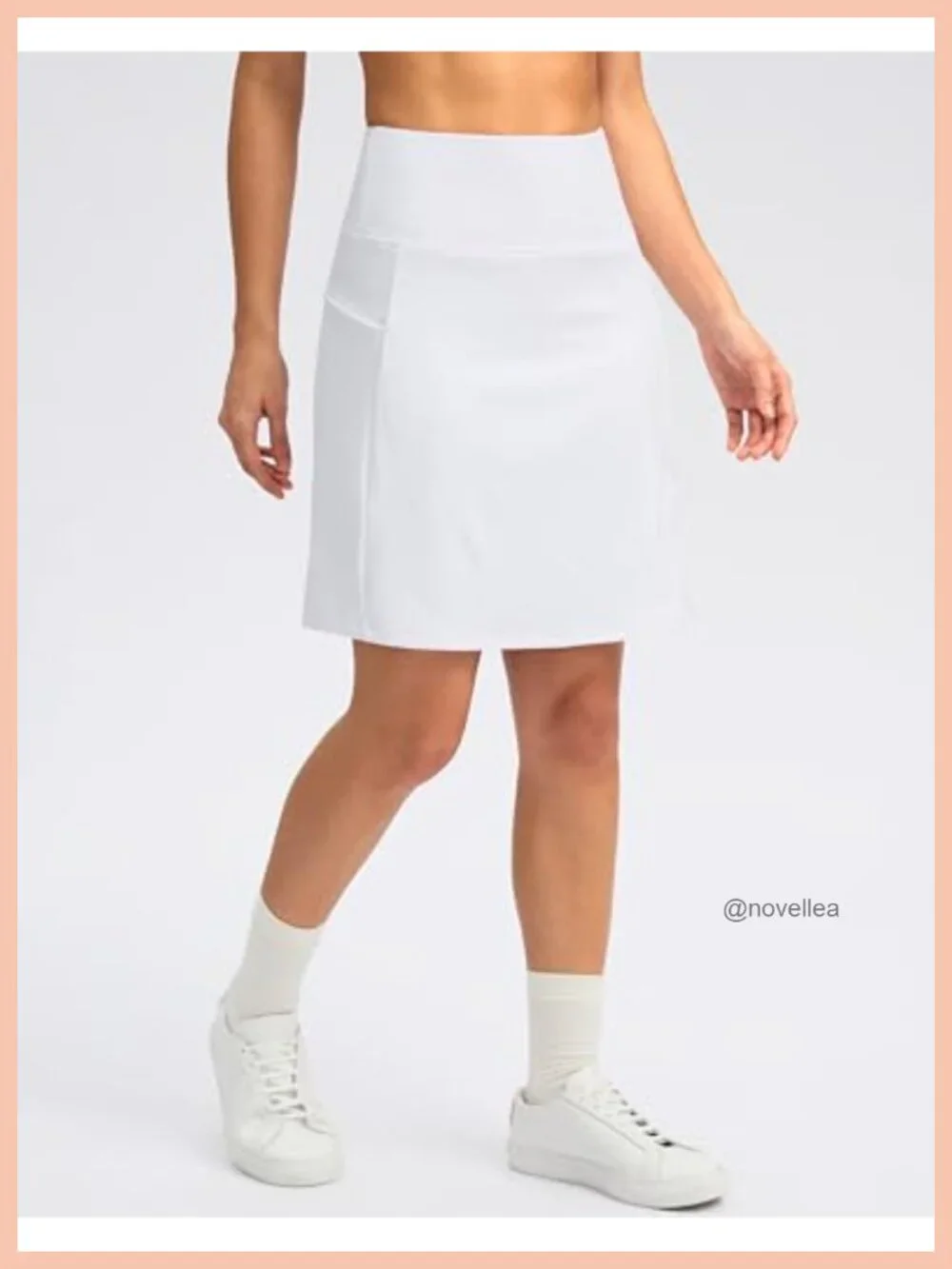 Women's Athletic Skort with 4 Pockets, High Waist, Built-in Shorts